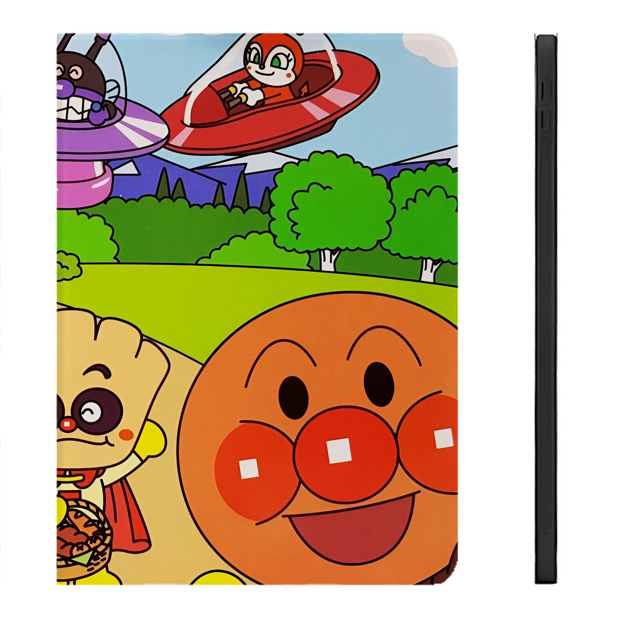 （画像用） アンパンマン Anpanman IPadケース ペンホルダー付き ブックスタイルデザイン